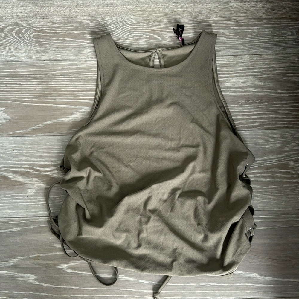 Green top with side ties
